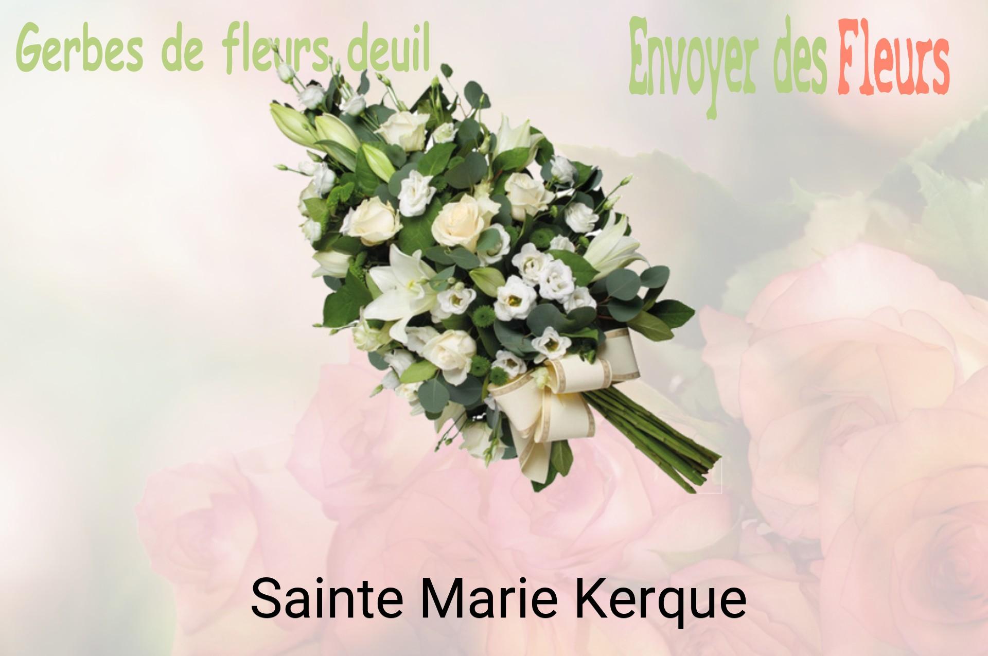 Gerbe de fleurs de deuil livrée à Sainte-Marie-Kerque
